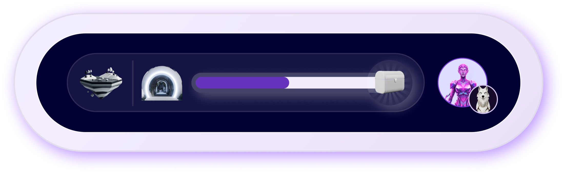 MagicTask progress bar with reward chest and characters