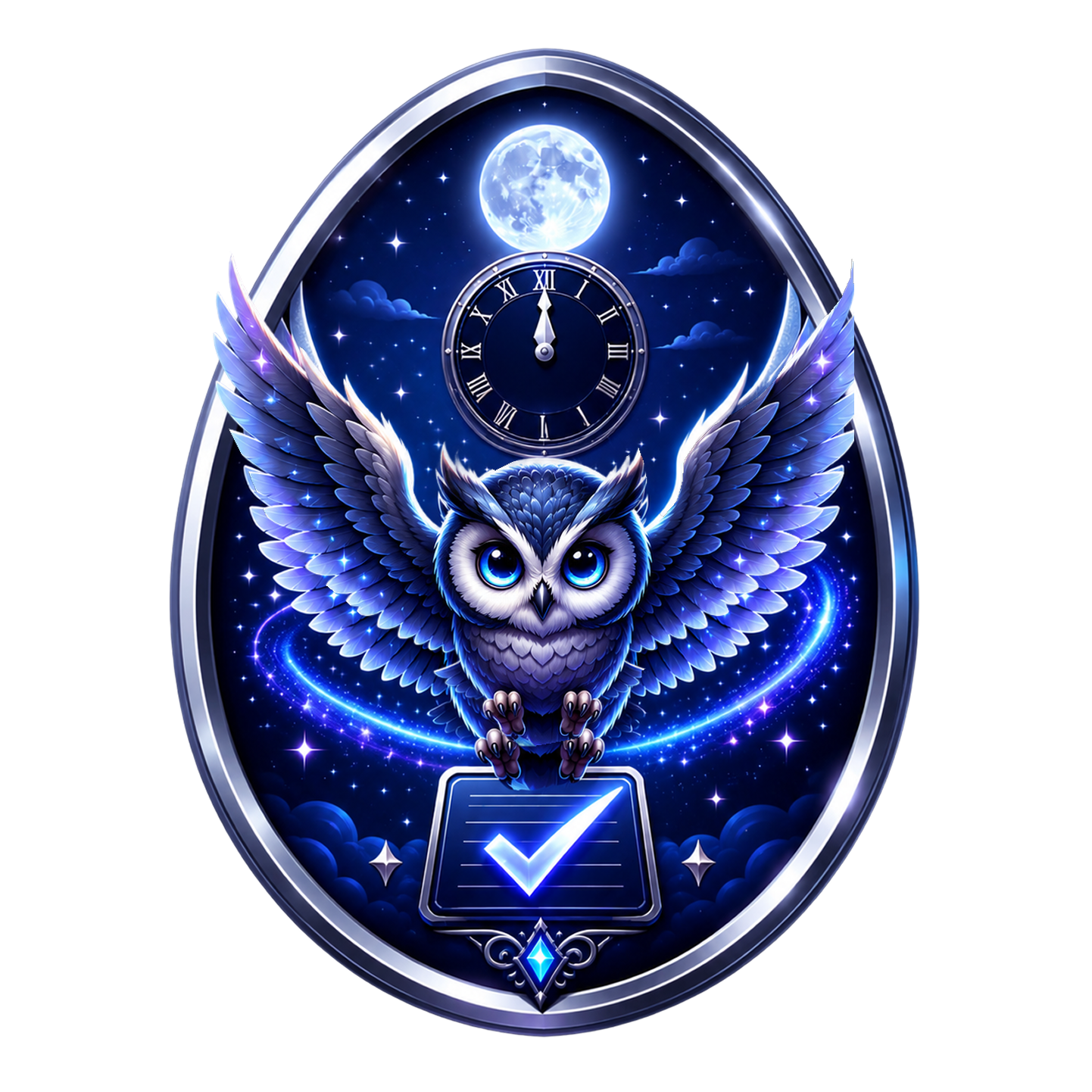 Owl and clock easter egg collectible