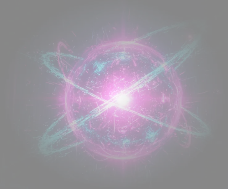 Glowing atomic sphere