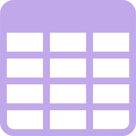 Spreadsheet grid icon