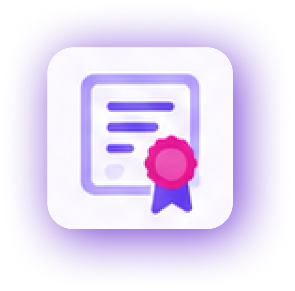 Certificate education icon