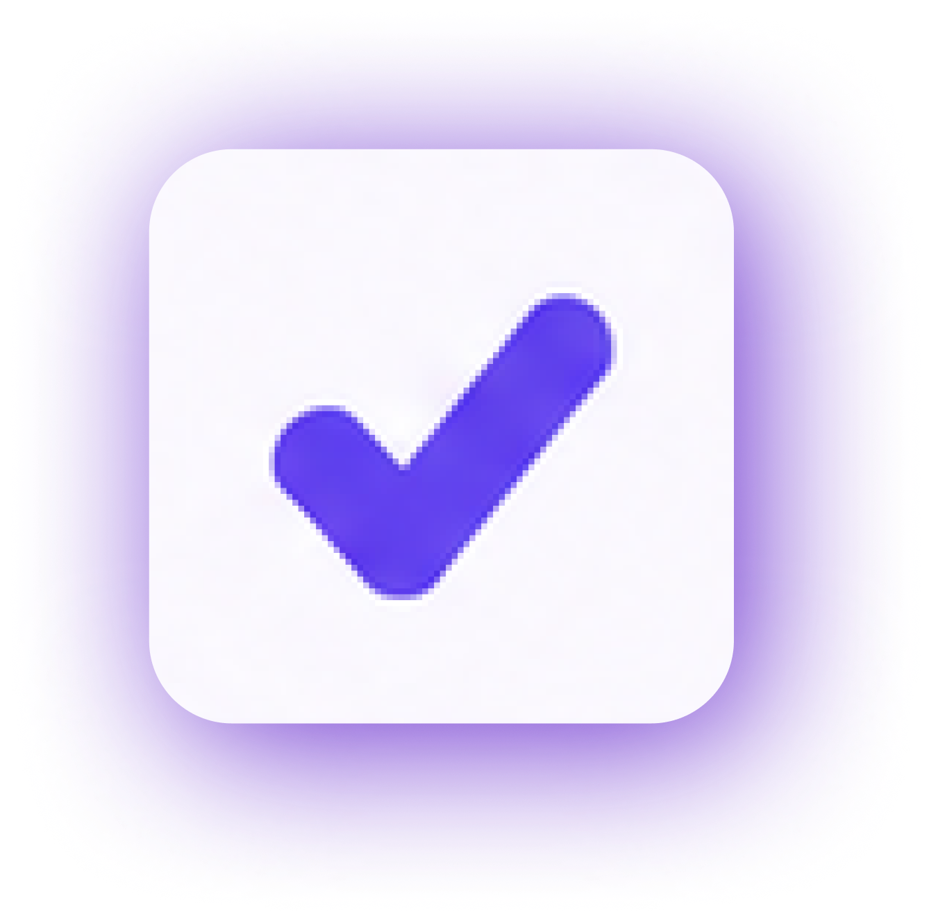 Check mark icon for completed work