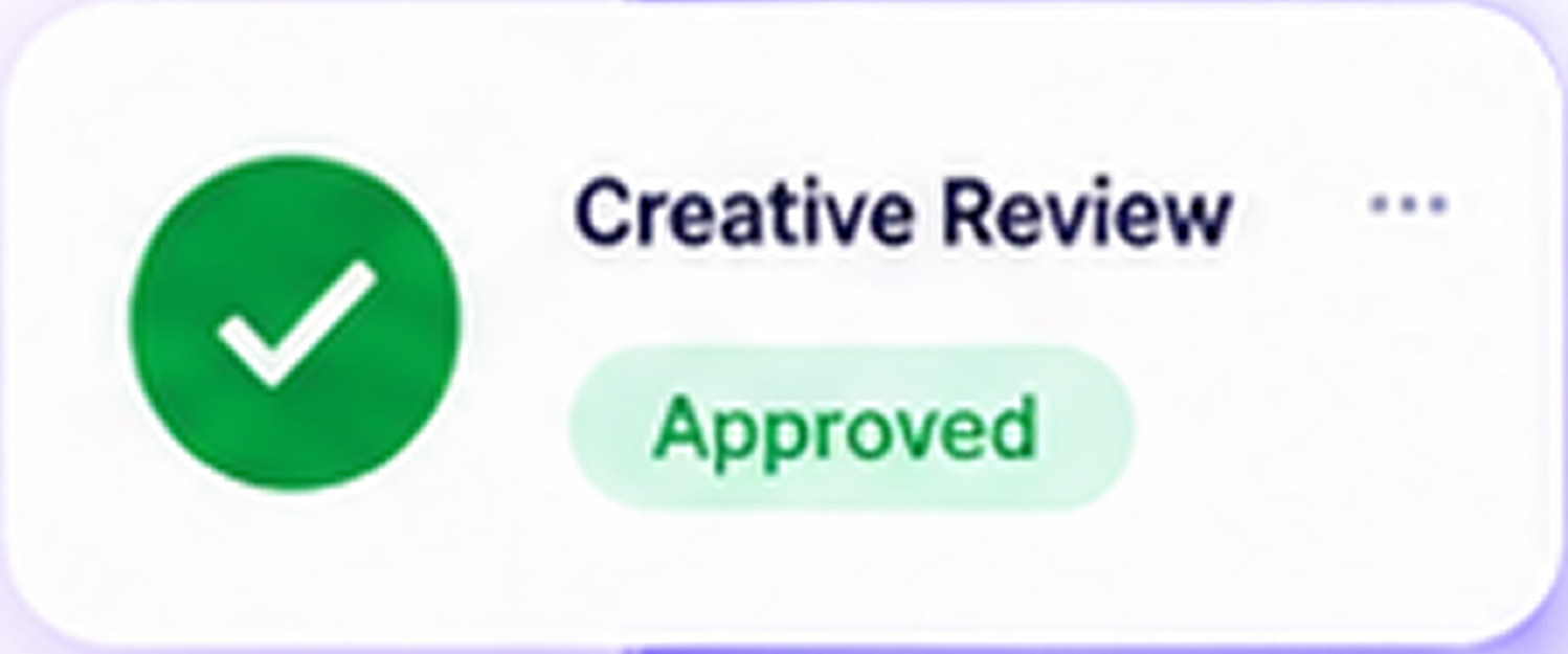 Review approved status card
