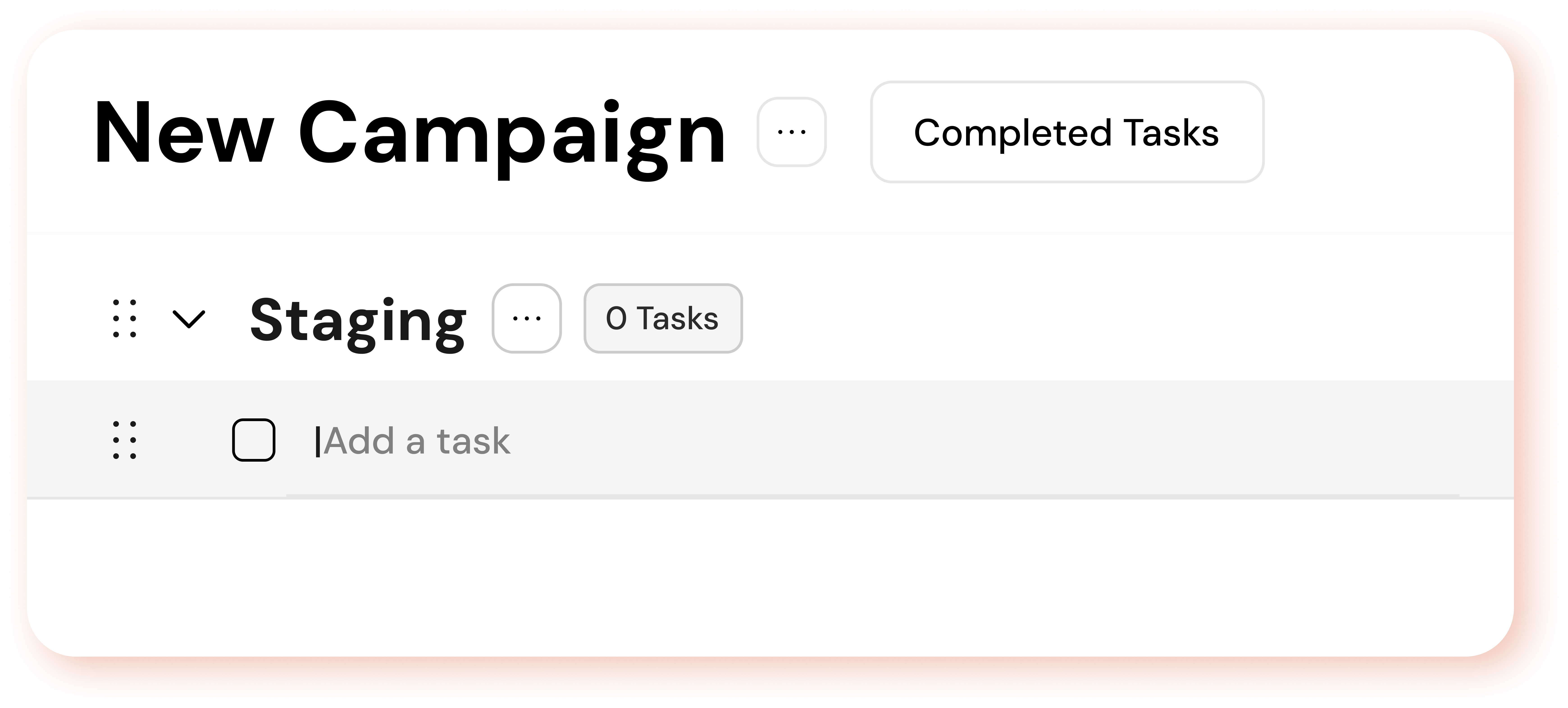 New campaign task being created in MagicTask