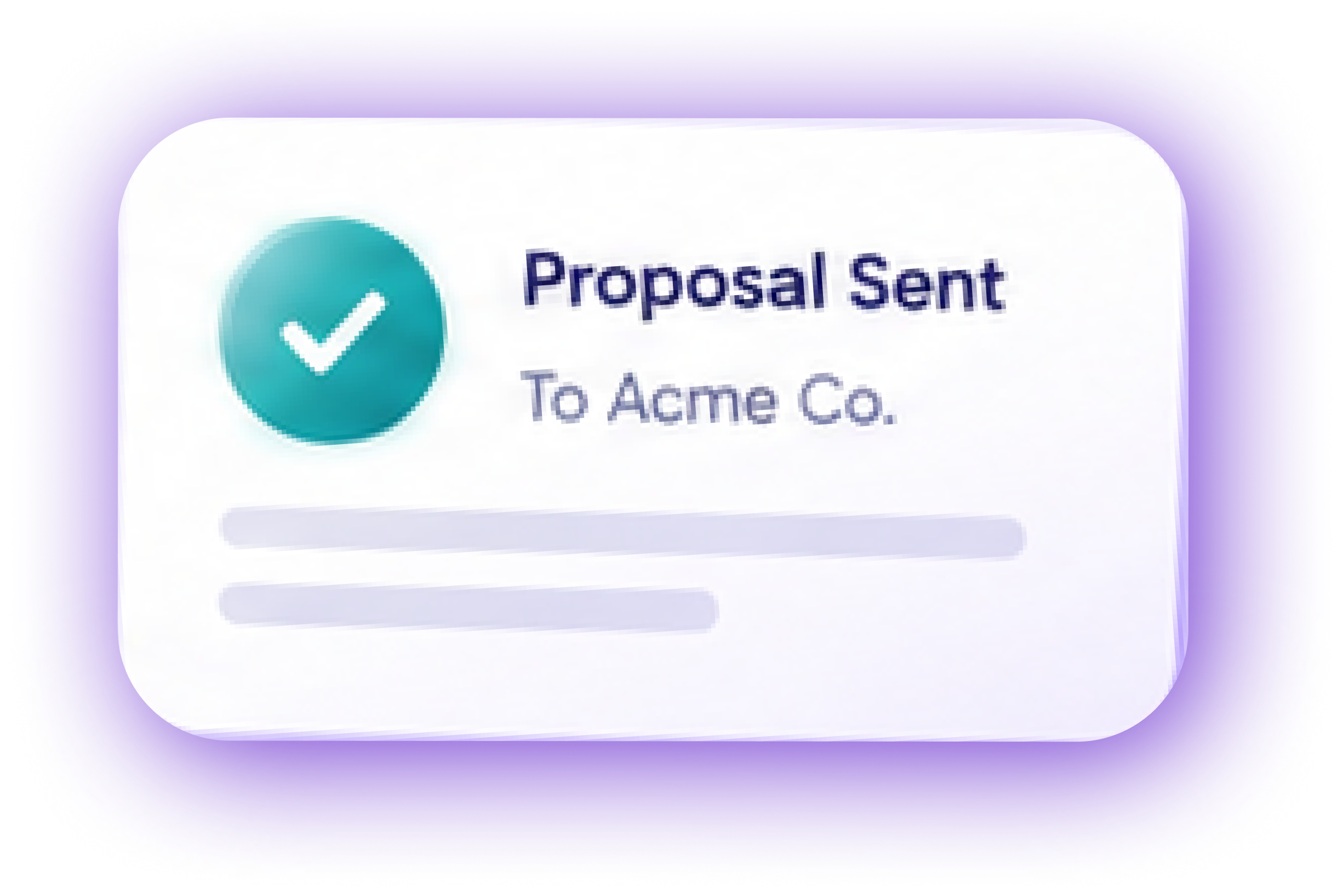 Proposal sent to client notification